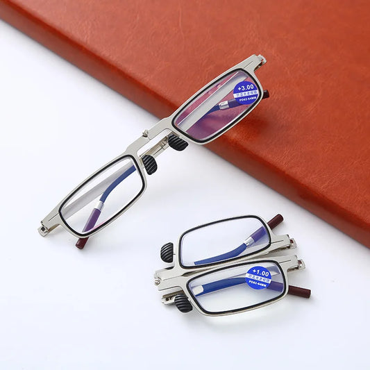 Mobile Phone Rack Folding Ultra-Thin Portable Anti Blue Light Far and Near Dual-Purpose High-Definition Presbyopia Glasses Peaceful Pleasures Health and Wellness 100