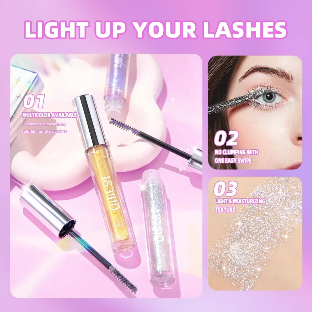 Diamond Glitter Mascara – Waterproof, Volumizing, Long-Lasting