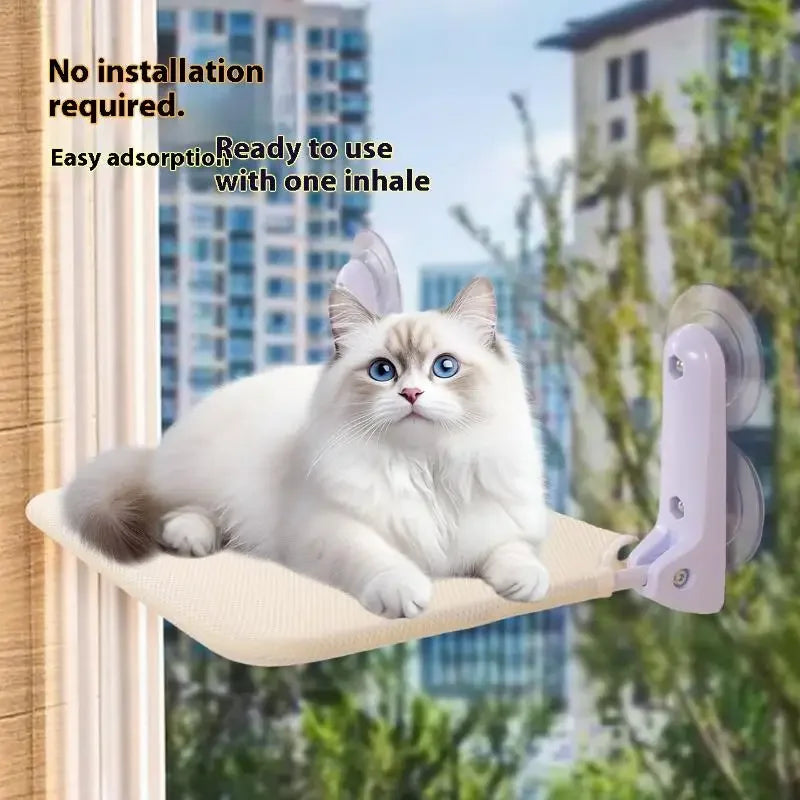 Foldable Suction Cup Cat Hammock | Window & Balcony Cat Bed Cat Window Hammock Peaceful Pleasures Health and Wellness