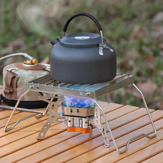 Outdoor Stainless Steel Stove Holder Camping Portable Folding Barbecue Rack Grill Supplies Lighter Steel Brazier Stand 3 Pcs Peaceful Pleasures Health and Wellness