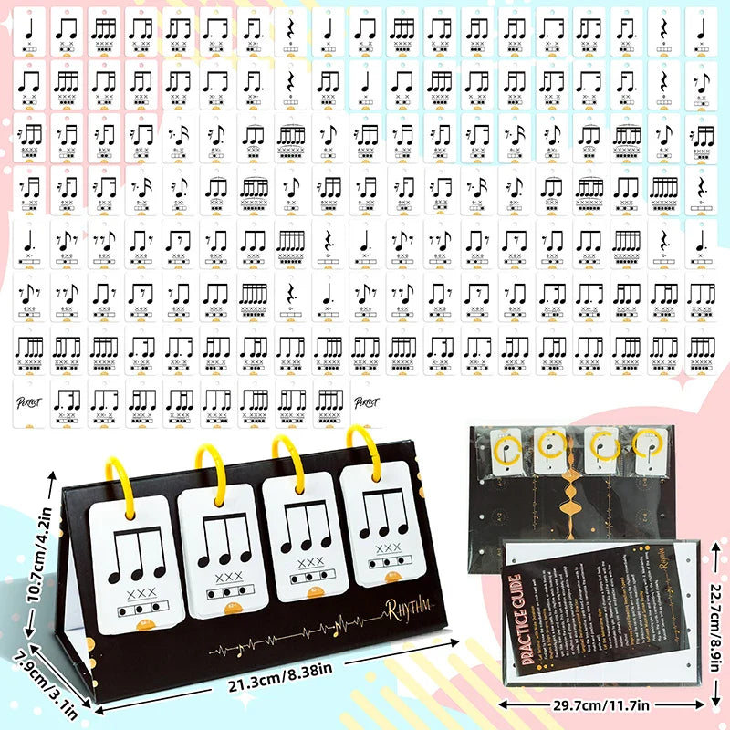 72-Piece Music Flashcards – Notes, Rhythm & Instruments