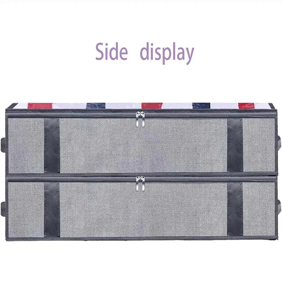 Under the bed quilt storage bag with cover can be folded, can be used for bedding clothes toys with 4 reinforced handle Peaceful Pleasures Health and Wellness