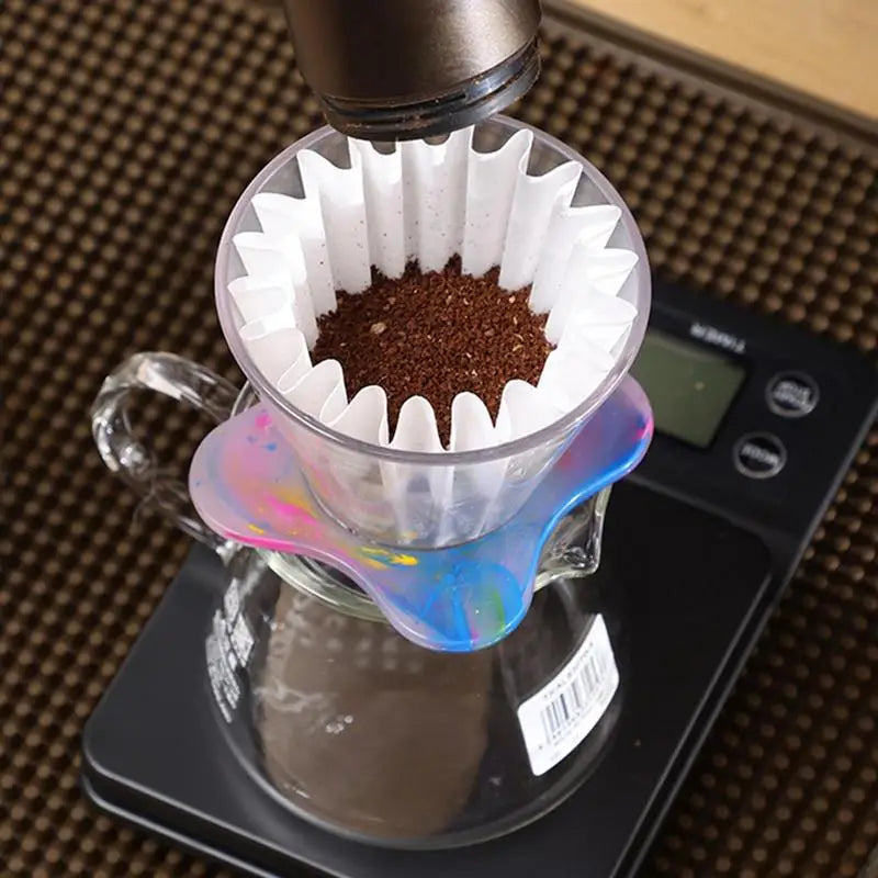 Coffee Filter Holder Resin Rainbow Portable Coffee Maker Pour Over Coffee Maker Coffee Dripper Brewer Glass Coffee Pot Decanter Peaceful Pleasures Health and Wellness