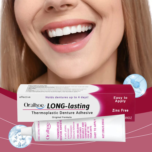 Oralhoe Long-Lasting Denture Adhesive Cream | 4-Day Hold Denture Adhesive Cream Peaceful Pleasures Health and Wellness
