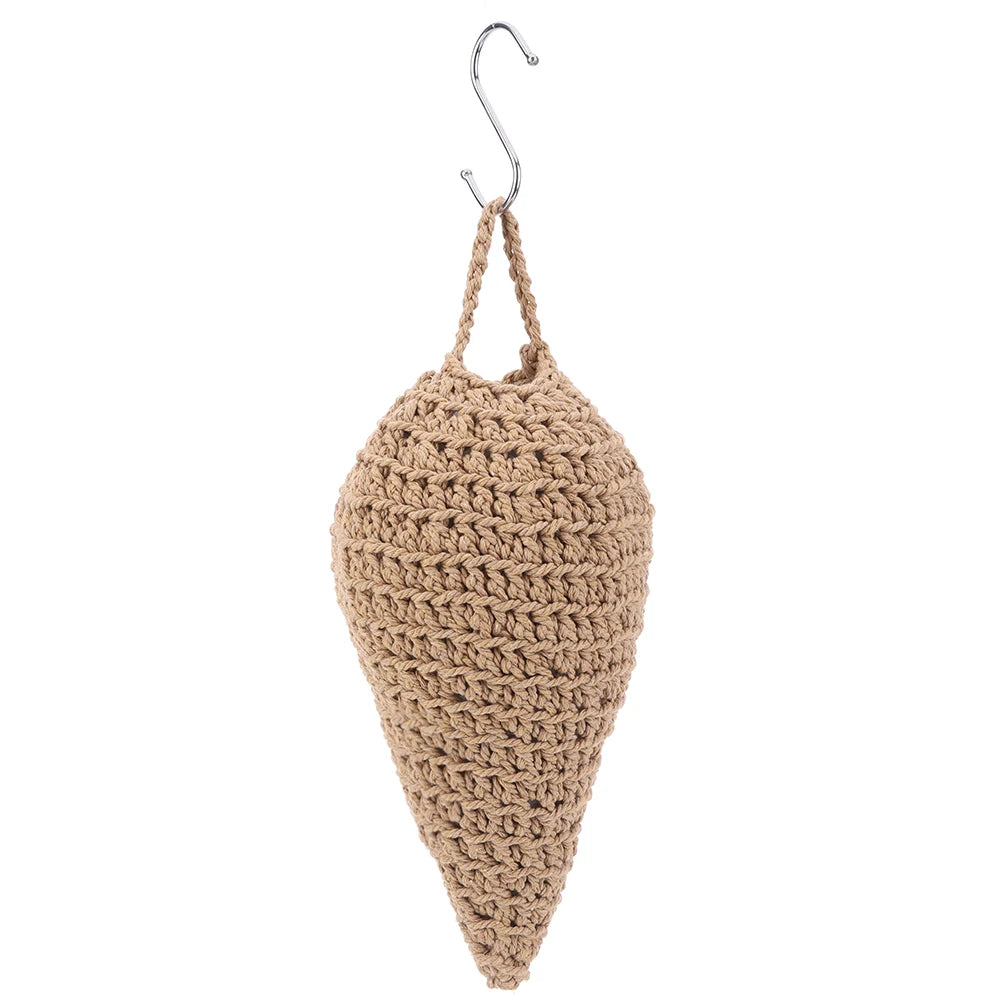 Crochet Wasp Nest Decoy Faux Hornets Nest Repellent with Hook Hanging Wasp Nest Decoy Wasp Nest Trap for Patio Yard Peaceful Pleasures Health and Wellness as show