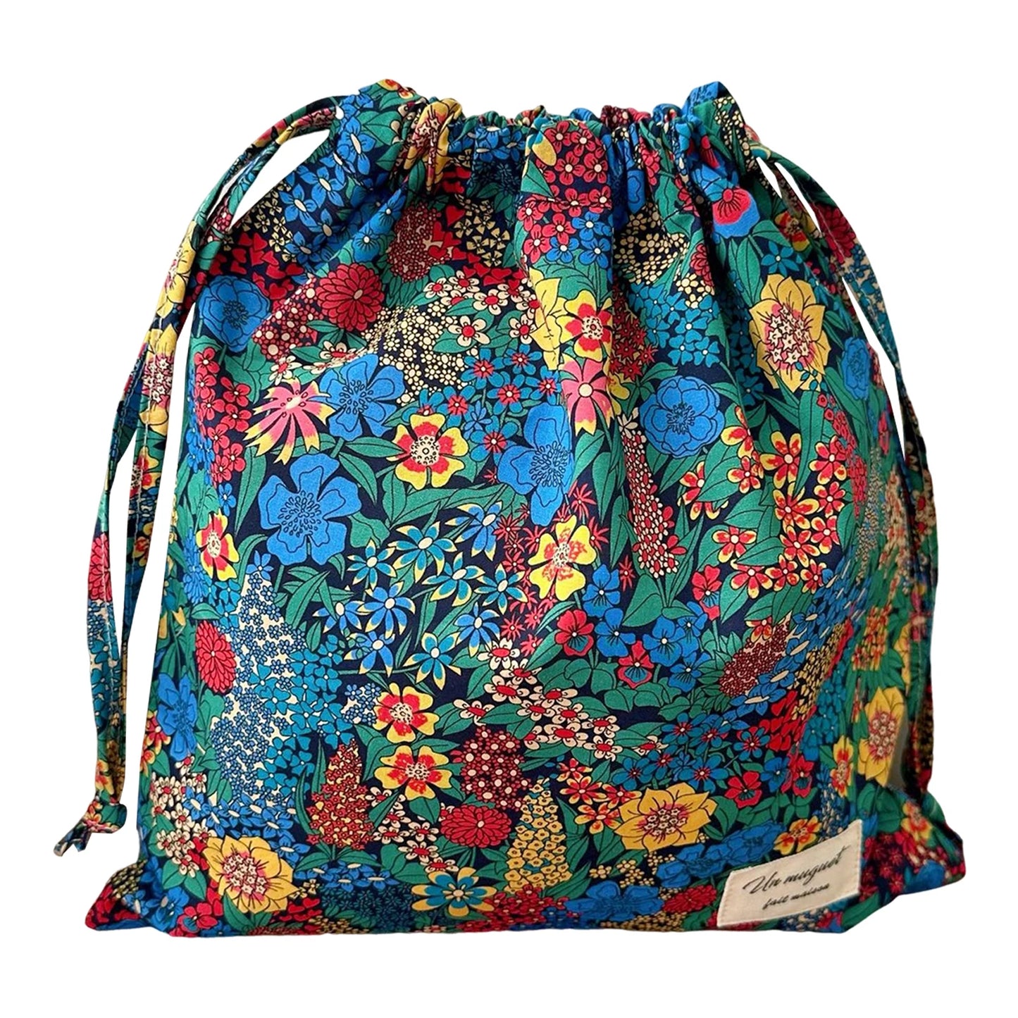 Floral Drawstring Bags Gift Bags Multi-functional Small Objects Storage Bag for Wedding Birthday Party Favors Peaceful Pleasures Health and Wellness F