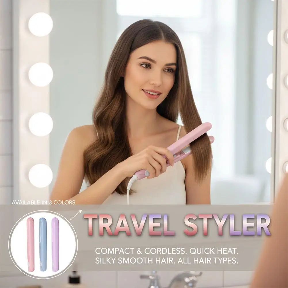 2-in-1 PTC Hair Straightener Styling Appliances Hot Combs Tools Heated Flat Iron Beard Styler Professional Brush Curling Iron Peaceful Pleasures Health and Wellness