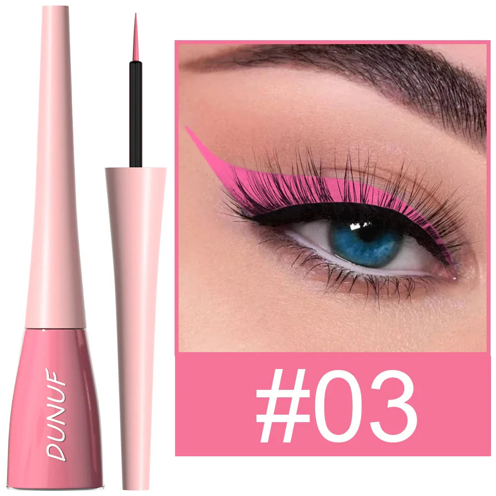 DUNUF Waterproof Liquid Eyeliner – Smudge-Proof, 8+ Colors