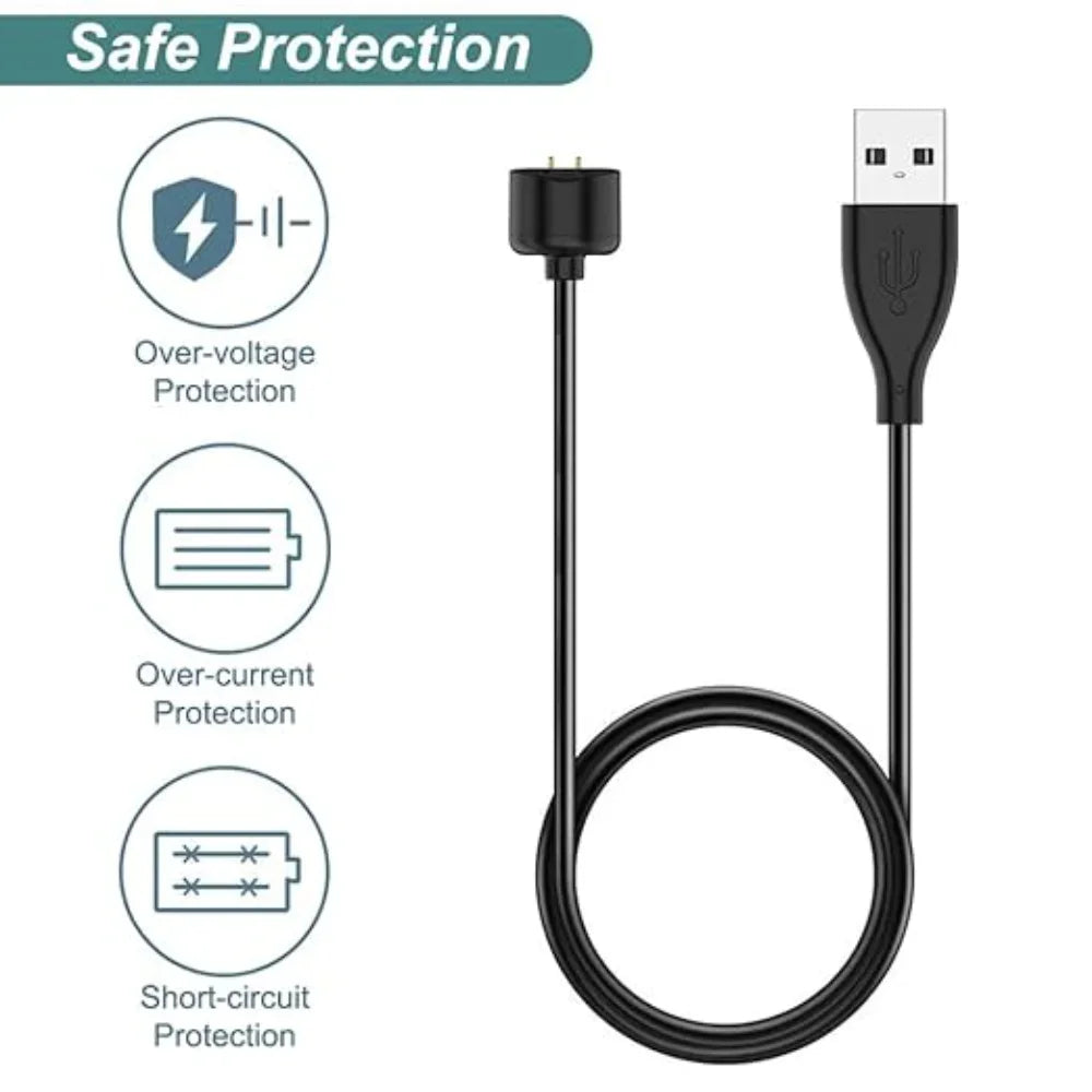 2 Pack for Amazfit Band 5 Xiaomi Mi Band 7/6/5 USB Smart Watch Charger Replacement Charger Charging Cable Peaceful Pleasures Health and Wellness