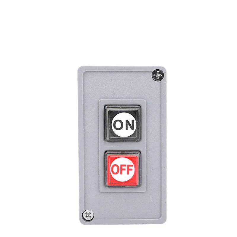 New TPB-2/3 Start Stop Button Switch Box Switch Control Motor Button Box 2-position TPB-2/3 Peaceful Pleasures Health and Wellness Gray-A1 0