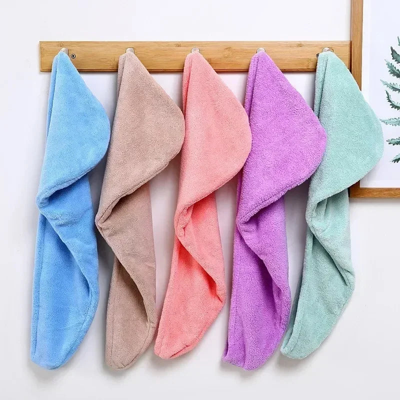 Microfiber Quick-Dry Hair Towel Cap – Super Absorbent