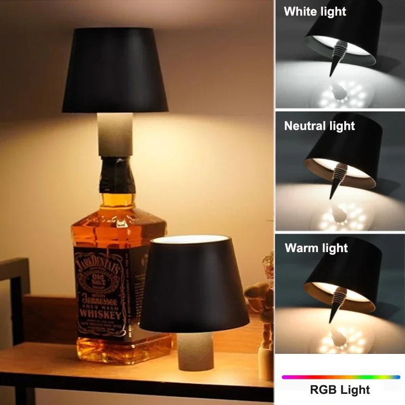 Wireless Table Lamp For Wine Bottles LED Bottle Light For Outdoor Use Touch Control Ideal For Restaurants Bars Festival Party Peaceful Pleasures Health and Wellness