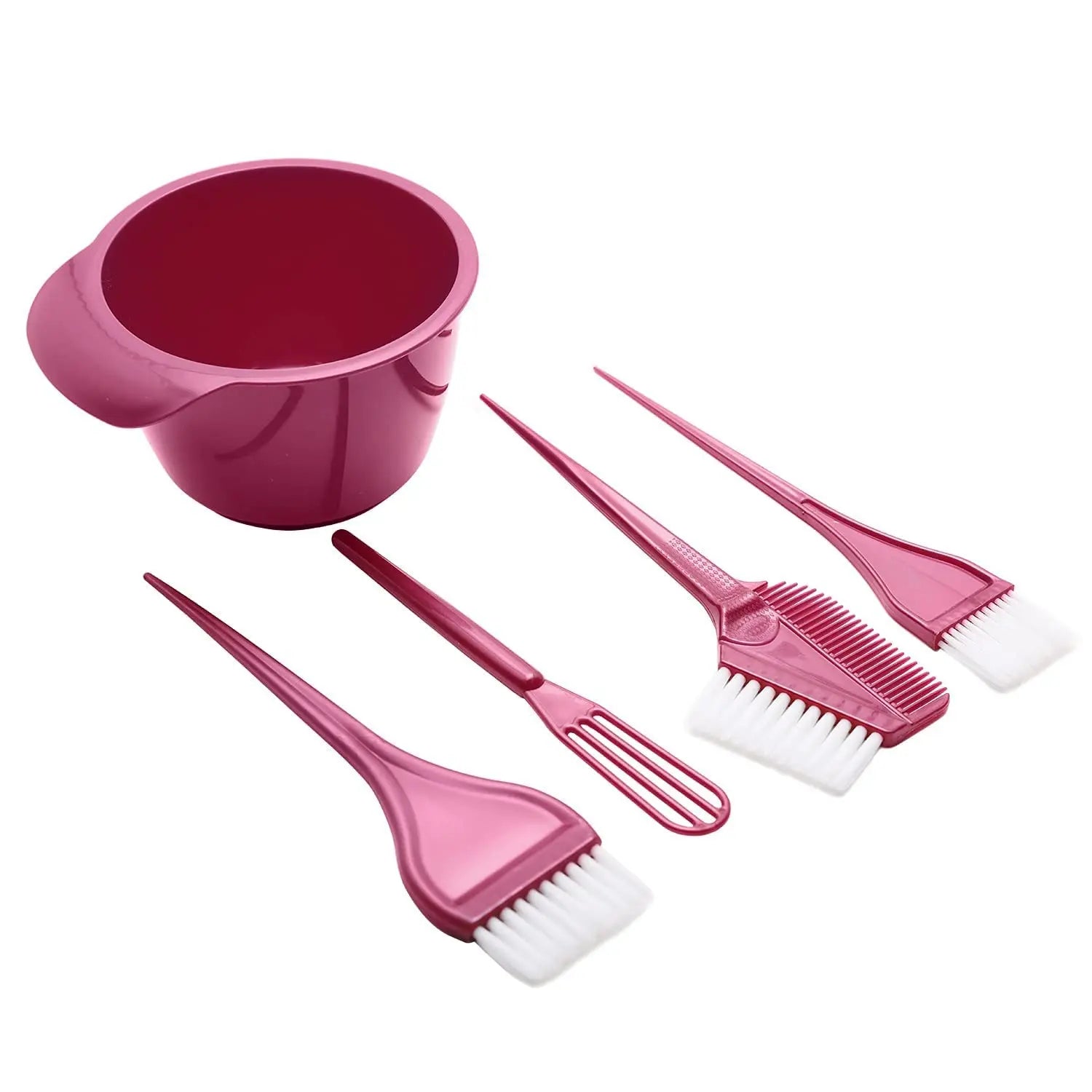 Premium Salon Hair Dye Kit 5PCS Hair Coloring Brush and Bowl Set DIY Hair Dyeing Bleach Barber Hair Color Applicator Tools Peaceful Pleasures Health and Wellness