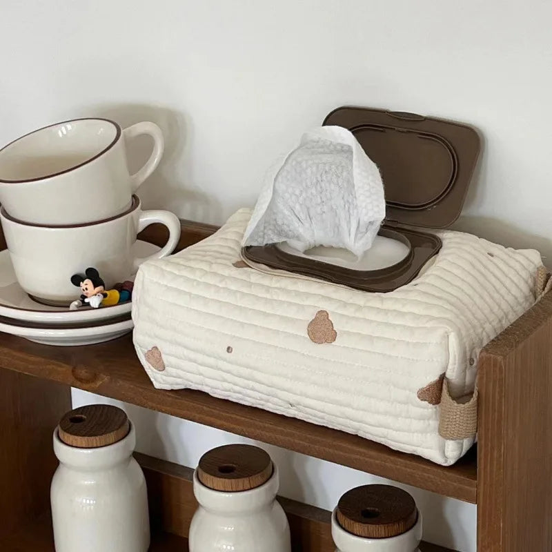 Baby Wet Wipes Case | Hanging Cloth Tissue Pouch & Dispenser
