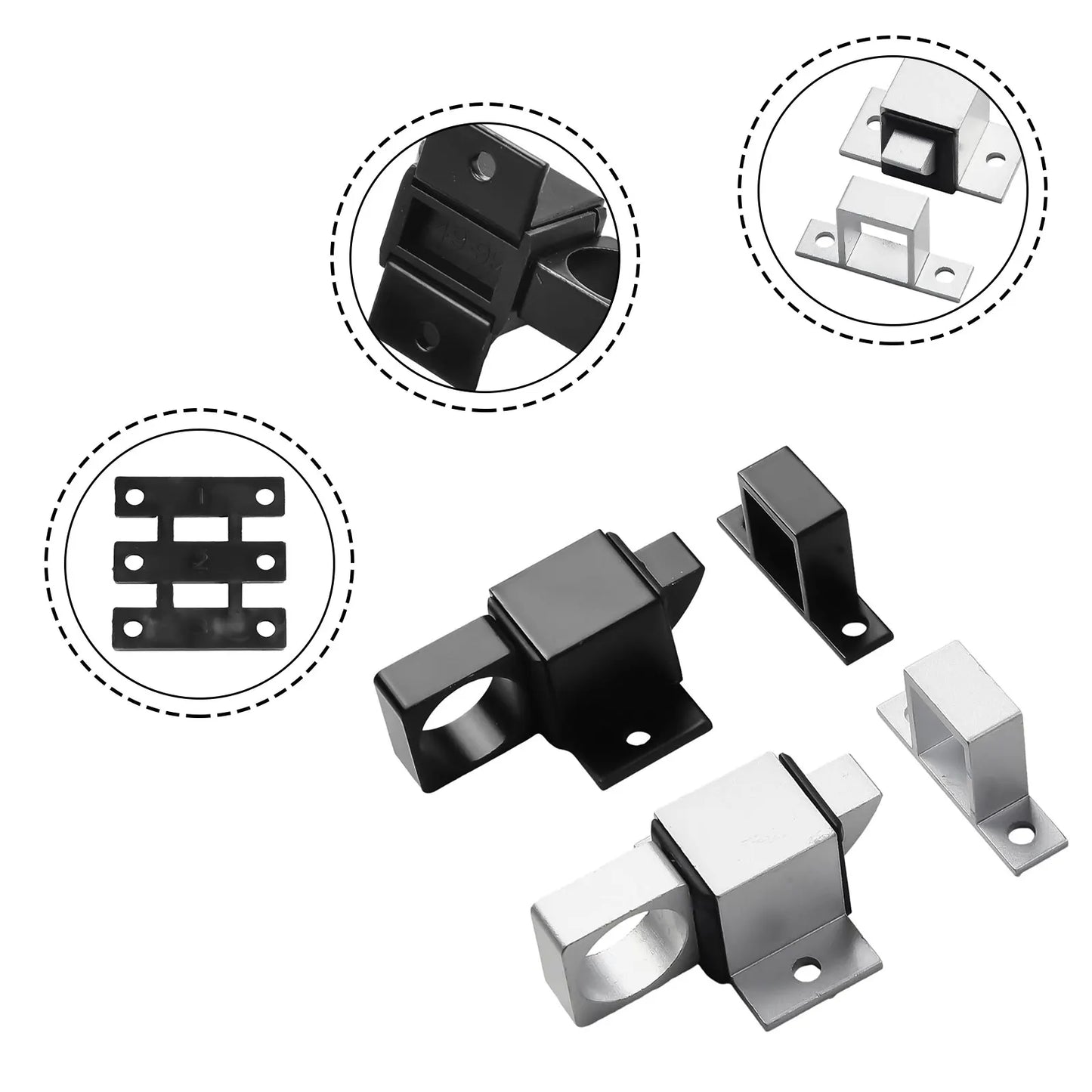 Automatic Self-Closing Door Bolt Latch | Spring-Loaded Lock