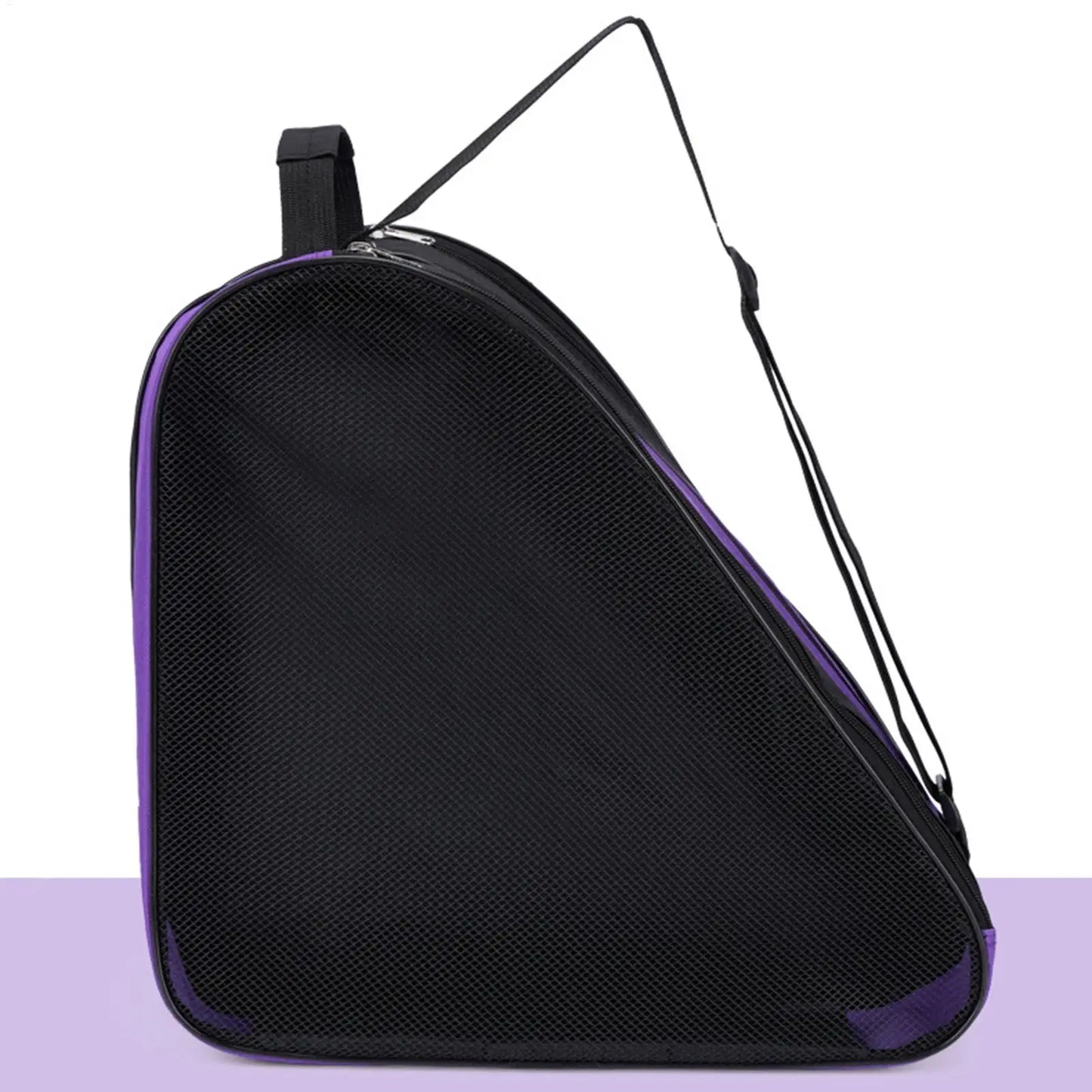 Triangle Roller Skate Bag Multi-Pocket Figure Skate Carry Bag With Adjustable Strap For Kids & Adult Beginners To Pros, Practice Peaceful Pleasures Health and Wellness