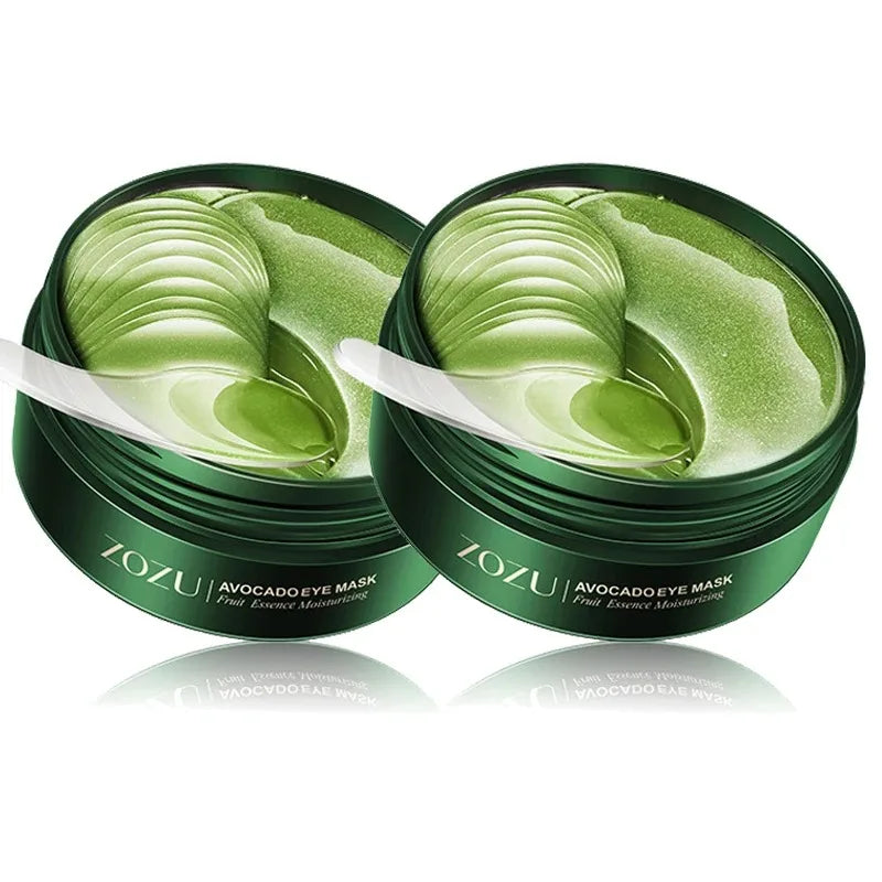 60/120 Pieces Eye Mask Avocado Gold Moisturize Firming Improve Eye Bags Eye Patches Anti Wrinkle Eye Patches for Dark Circles Peaceful Pleasures Health and Wellness Avocado 120pcs