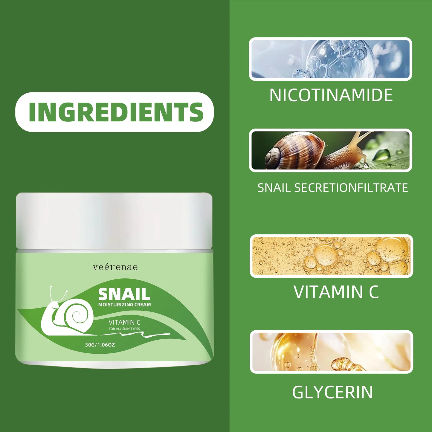 Snail Moisturizing Cream – 24Hr Hydration, Alcohol-Free