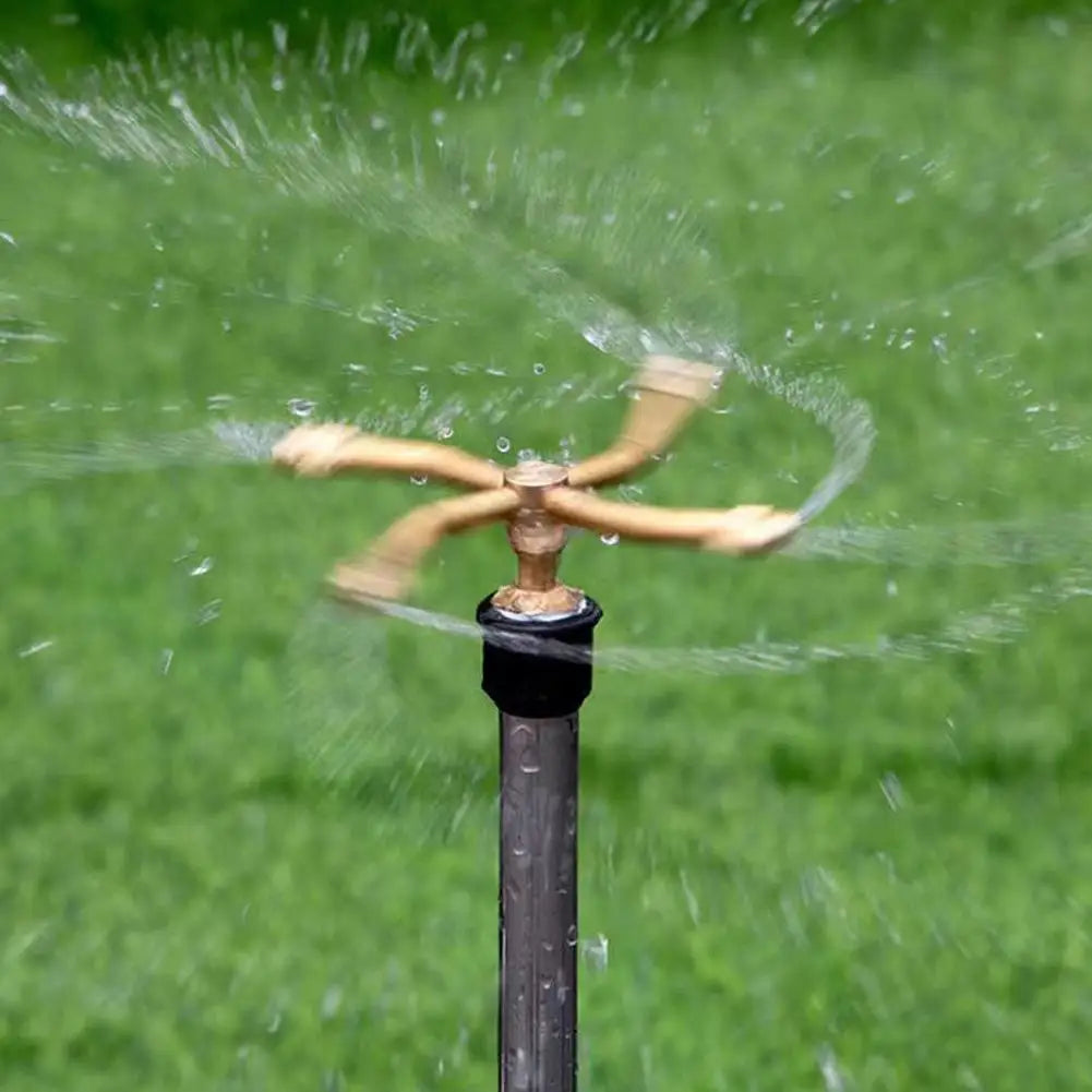 360° Rotating Brass Nozzle 2/3/4 Arms Rotating Sprinkler Head Garden Lawn Irrigation Watering Nozzle For Agriculture Horticultur Peaceful Pleasures Health and Wellness
