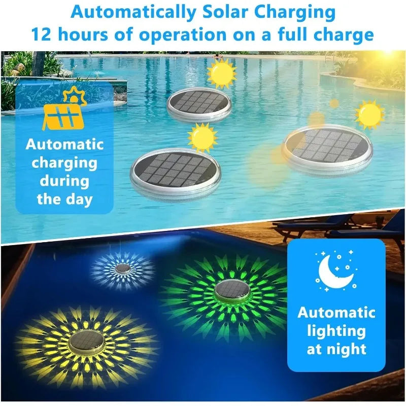 Solar Floating Pool Lights – LED, Remote Control, 3 Modes