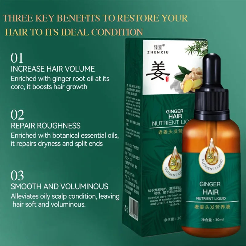 Ginger Hair Growth Oil Serum – Anti Hair Loss & Scalp Nourishing