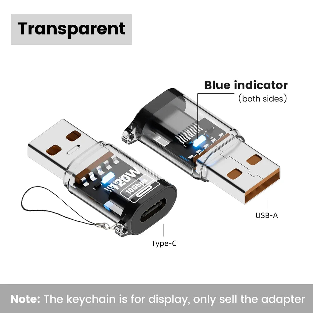 USB-C to USB-A Adapter | 120W Fast Charging, 10Gbps OTG Peaceful Pleasures Health and Wellness TS-USB to Type C