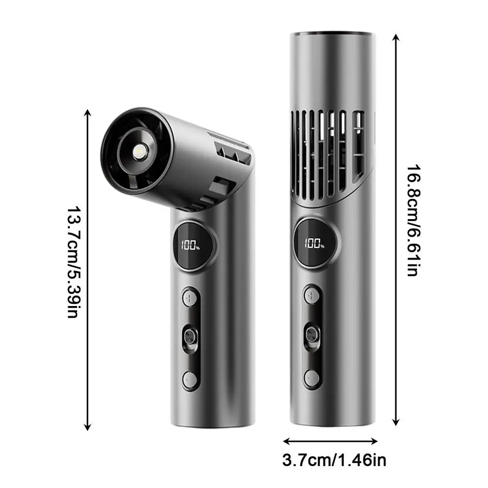 Foldable Mini Handheld Fan with Digital Display | Portable