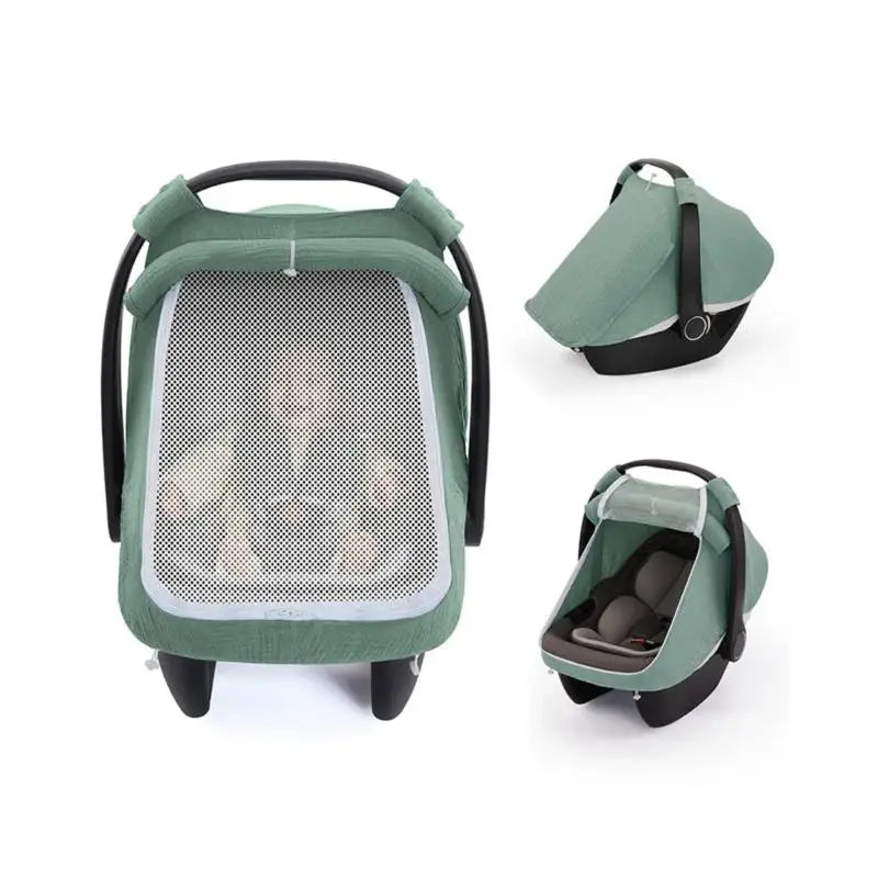 Baby Car Seat Cover – Breathable Cotton Canopy for Newborns
