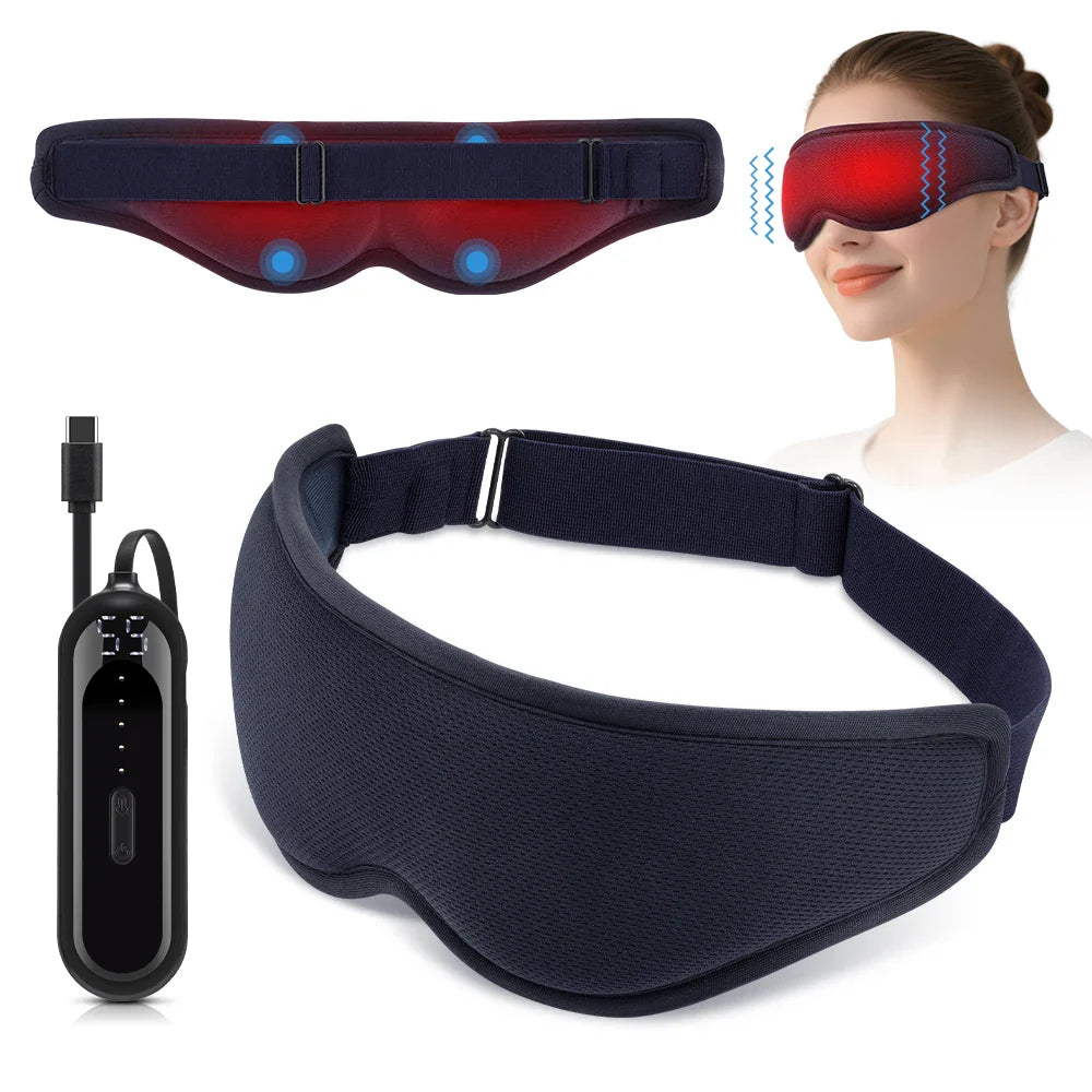 3D Electric Steam Eye Mask – Heat & Vibration Massage
