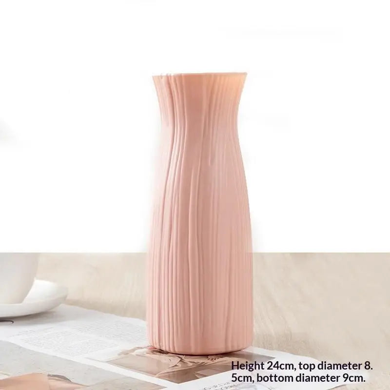 Modern Minimalist Geometric Plastic Vase – Home Decor