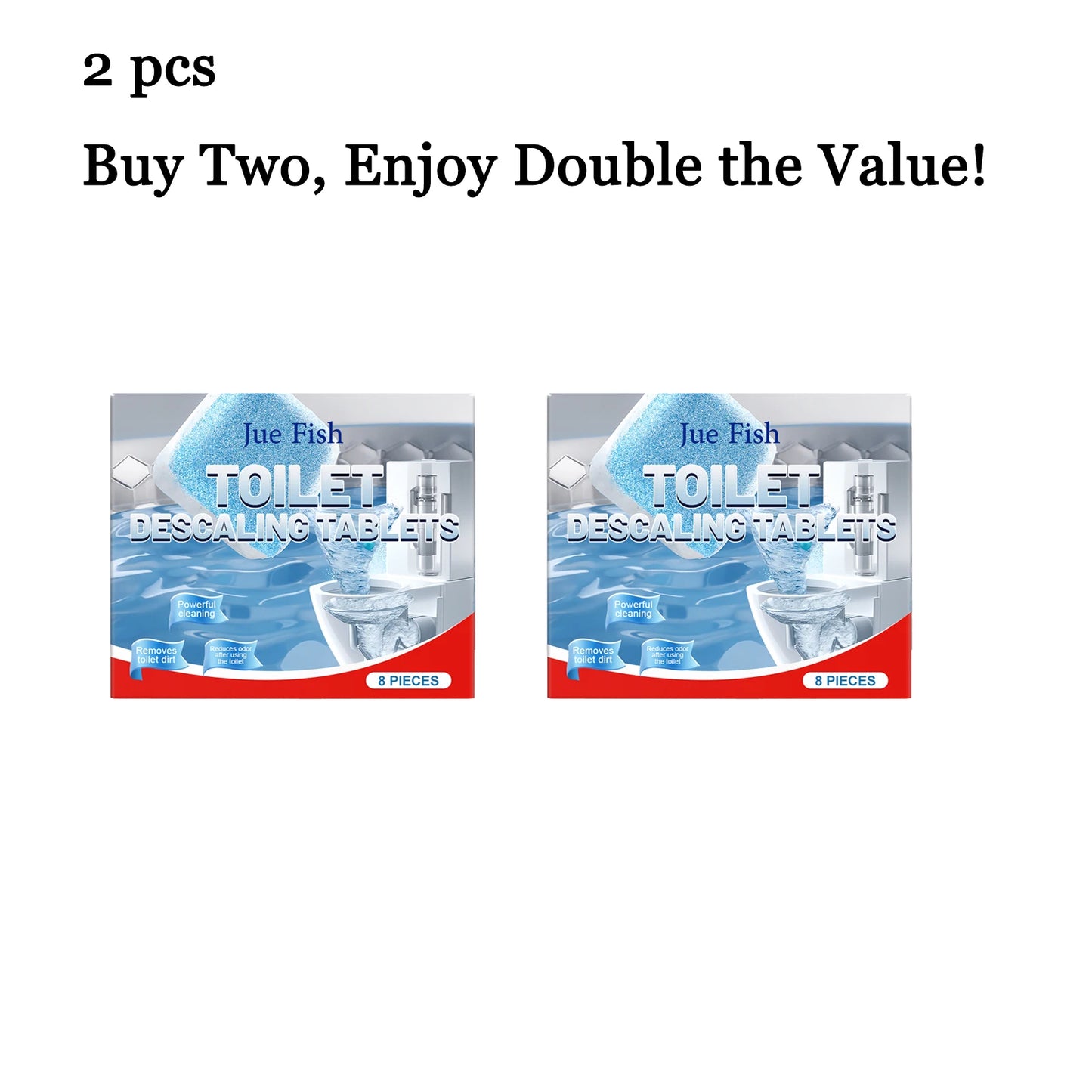 Toilet Descaling Tablets 8-Pack | Remove Stains & Odors