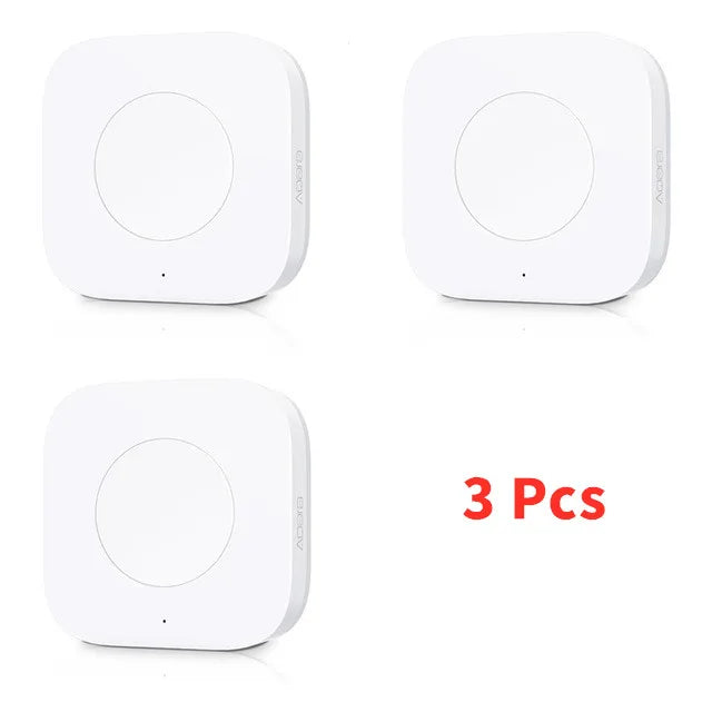 Original Aqara Wireless Mini Switch Zigbee Sensor One Key Control Button Smart Remote Control Home Automation for Homekit MiHome Peaceful Pleasures Health and Wellness 3 pcs sensor