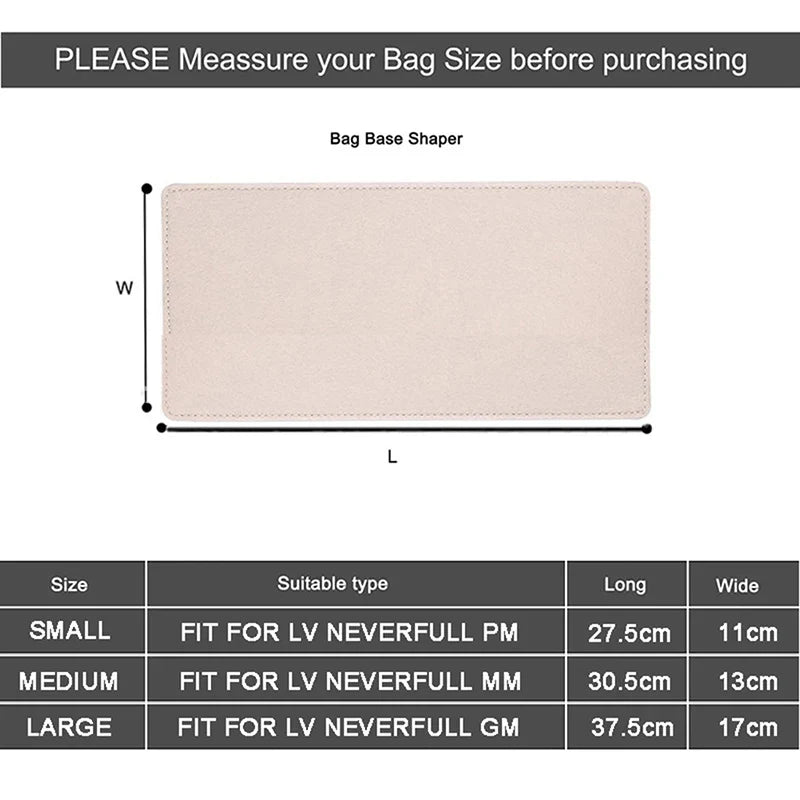 Felt Bag Base Shaper | Tote Bottom Support Insert – 3 Sizes