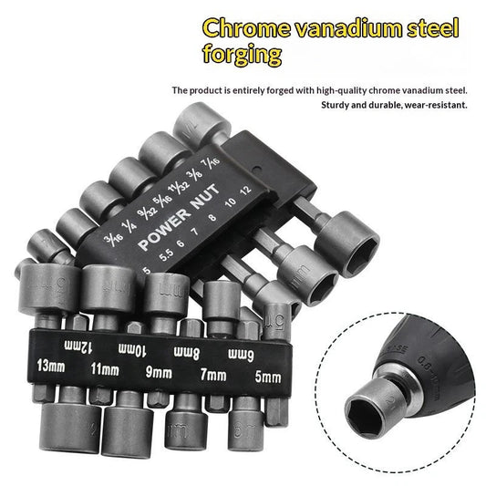 9/14PCS Hex Socket Bit Set | Chrome Vanadium Steel Driver Kit Hex Socket Bit Set Peaceful Pleasures Health and Wellness