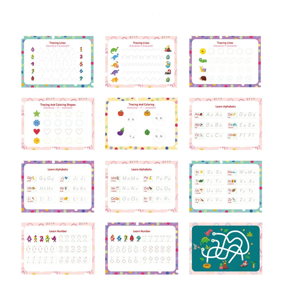 Bview Art Toddler Busy Book Reusable Educational Sticker Activity