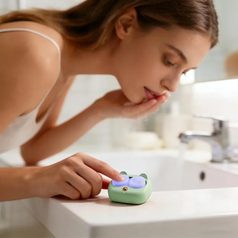 Contact Lenses Cleaner Ultrasonic With Removable Box Remove Tear Protein Cleaning Machine Portable Contact Lenses Case Peaceful Pleasures Health and Wellness