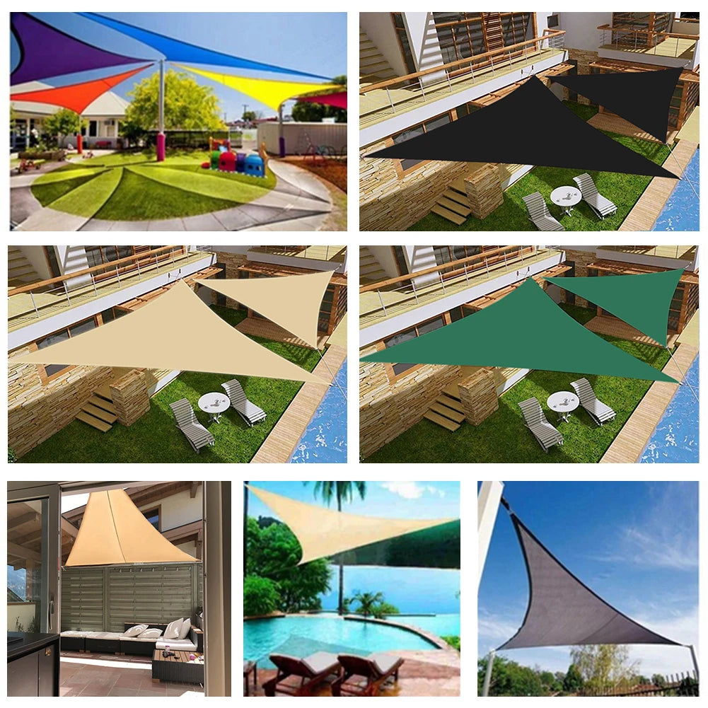 Triangle Sun Shade Sail – Waterproof UV Canopy for Patio & Pool
