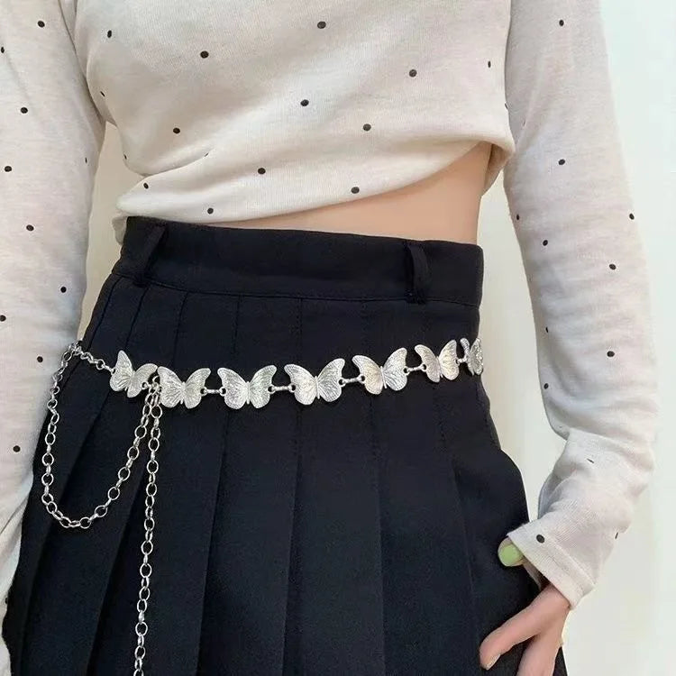 Retro Butterfly Metal Waist Chain Belt for Women | Summer Fashion