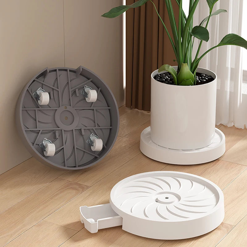 Plant Pot Moving Trolley | Silent Wheels & Water Tray