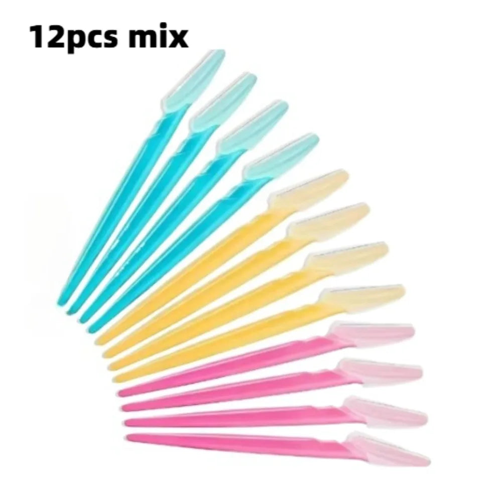3/5/12/20pcs Eyebrow Razors With Container Facial Eye Brow Trimmer In Case Hair Removal Shaver Safe Blades Trimming Tools Peaceful Pleasures Health and Wellness Random 12pcs