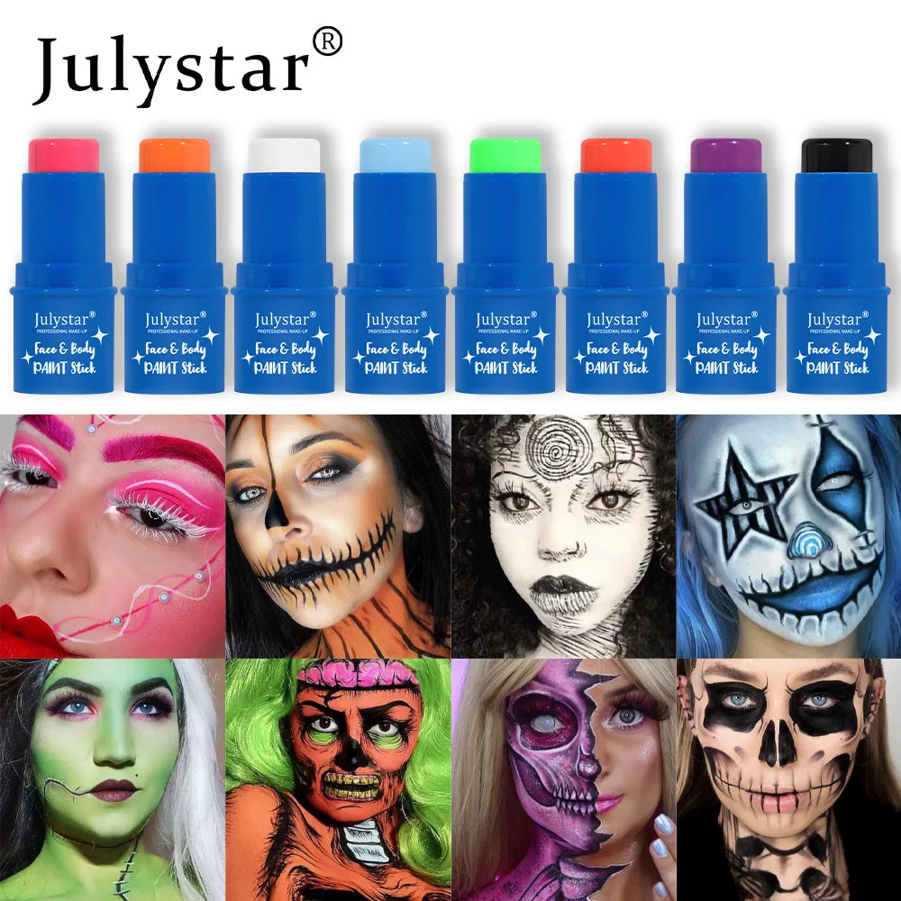 8-Color Halloween Face & Body Paint Kit – Kids & Adults