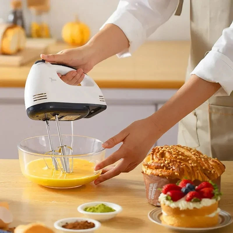 7-speed Handheld Electric Mixer Household Automatic Egg Beater Cream Blender for Cake Bread Baking Dough Mixing Peaceful Pleasures Health and Wellness