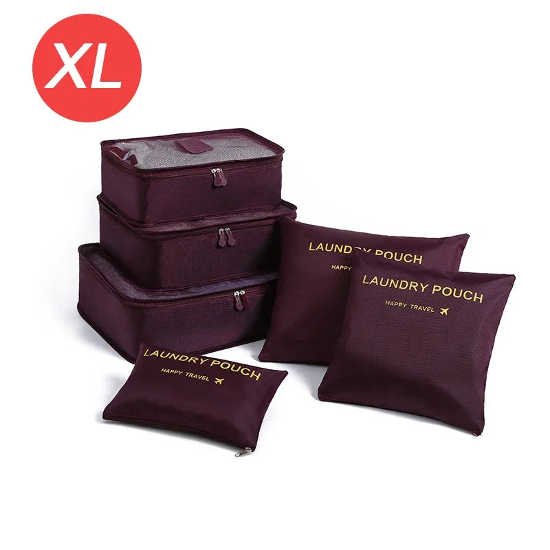 6-Piece Travel Packing Cubes Set | Luggage Organizer Bags