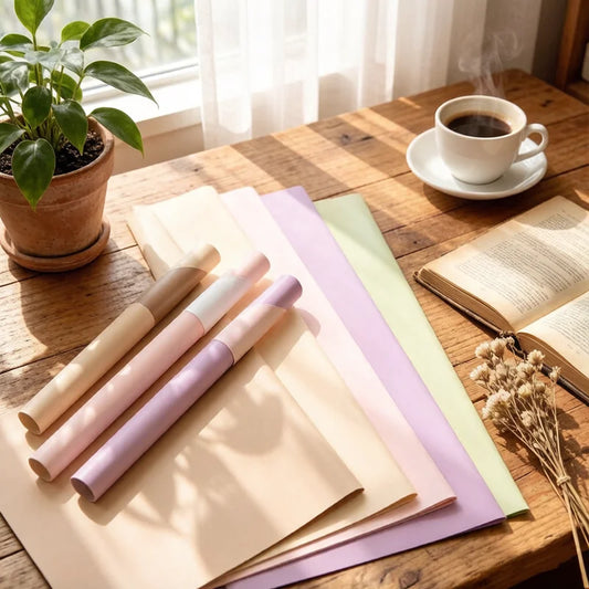 20Pcs Waterproof Two-Sided Floral Wrapping Paper 58×58cm Floral Wrapping Paper Peaceful Pleasures Health and Wellness
