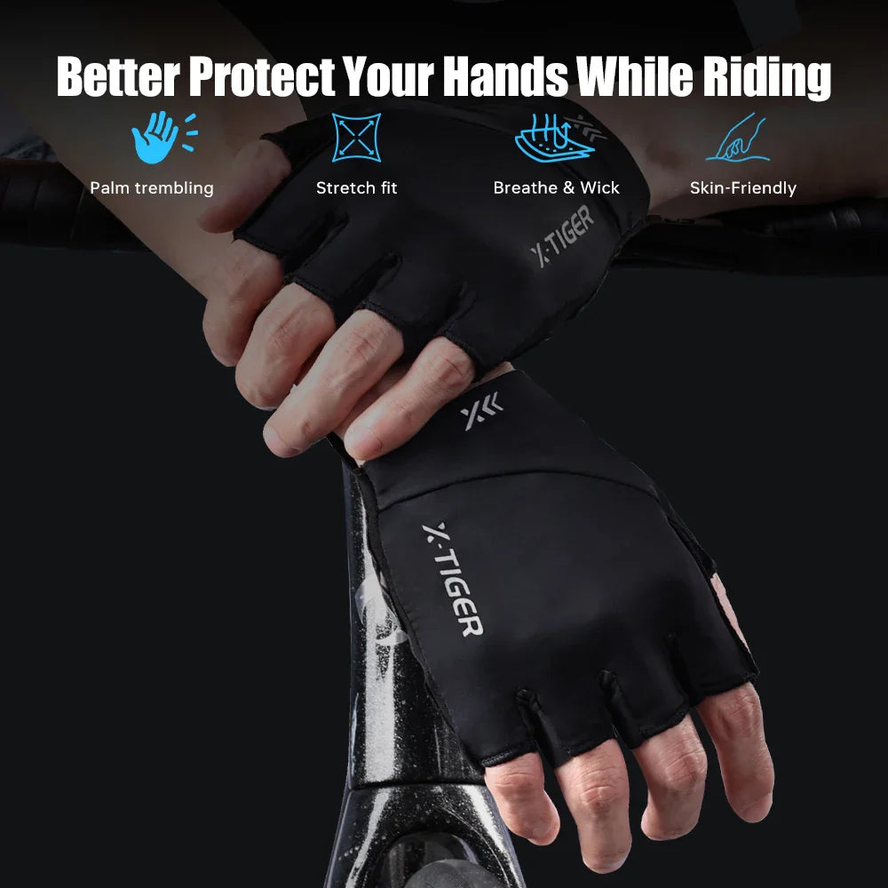 X-TIGER Half Finger Cycling Gloves – MTB & Road Bike Unisex