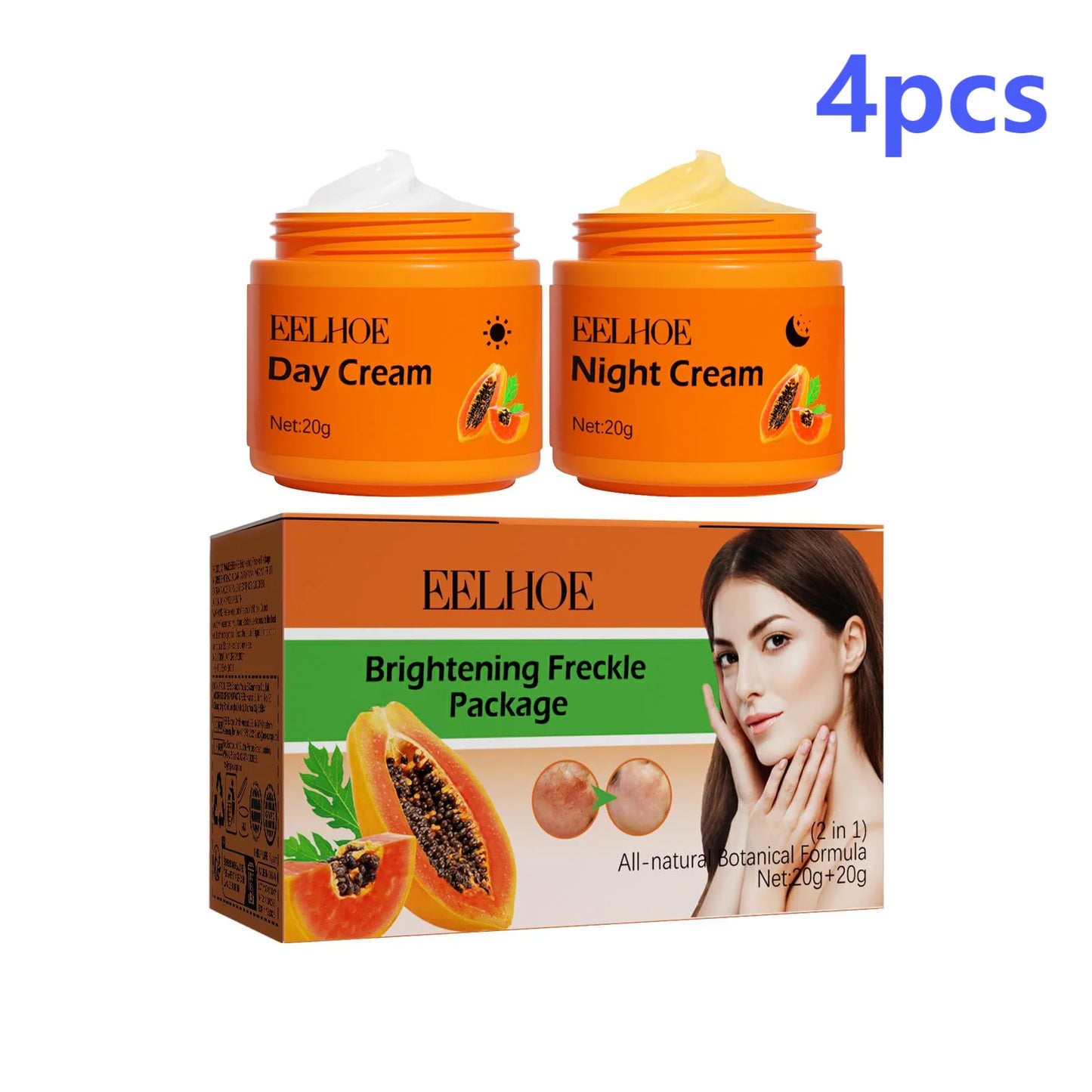 EELHOE Papaya Brightening Day & Night Cream Set | Dark Spot 40g