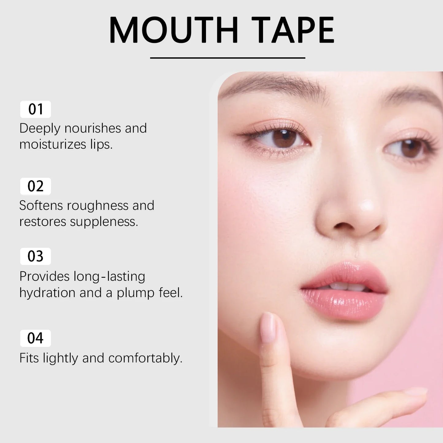 Lip Sleeping Mask Patches – Collagen & Hyaluronic Acid, 30 Pack