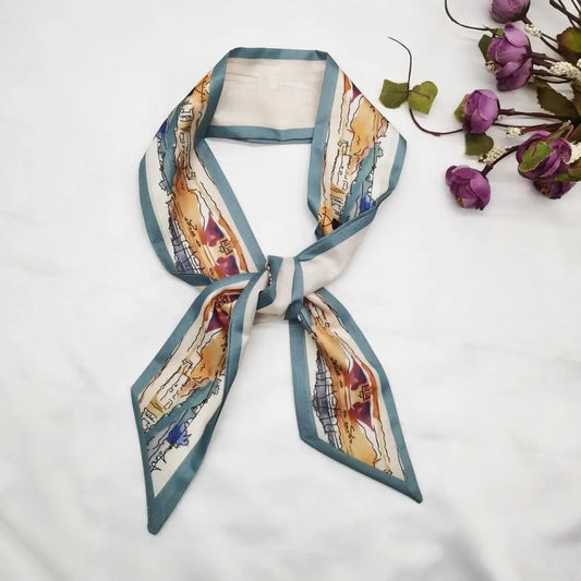 Chinese Floral Ribbon Scarf – Hair Band, Necktie & Bag Accent Ribbon Scarf Oasis Select 9