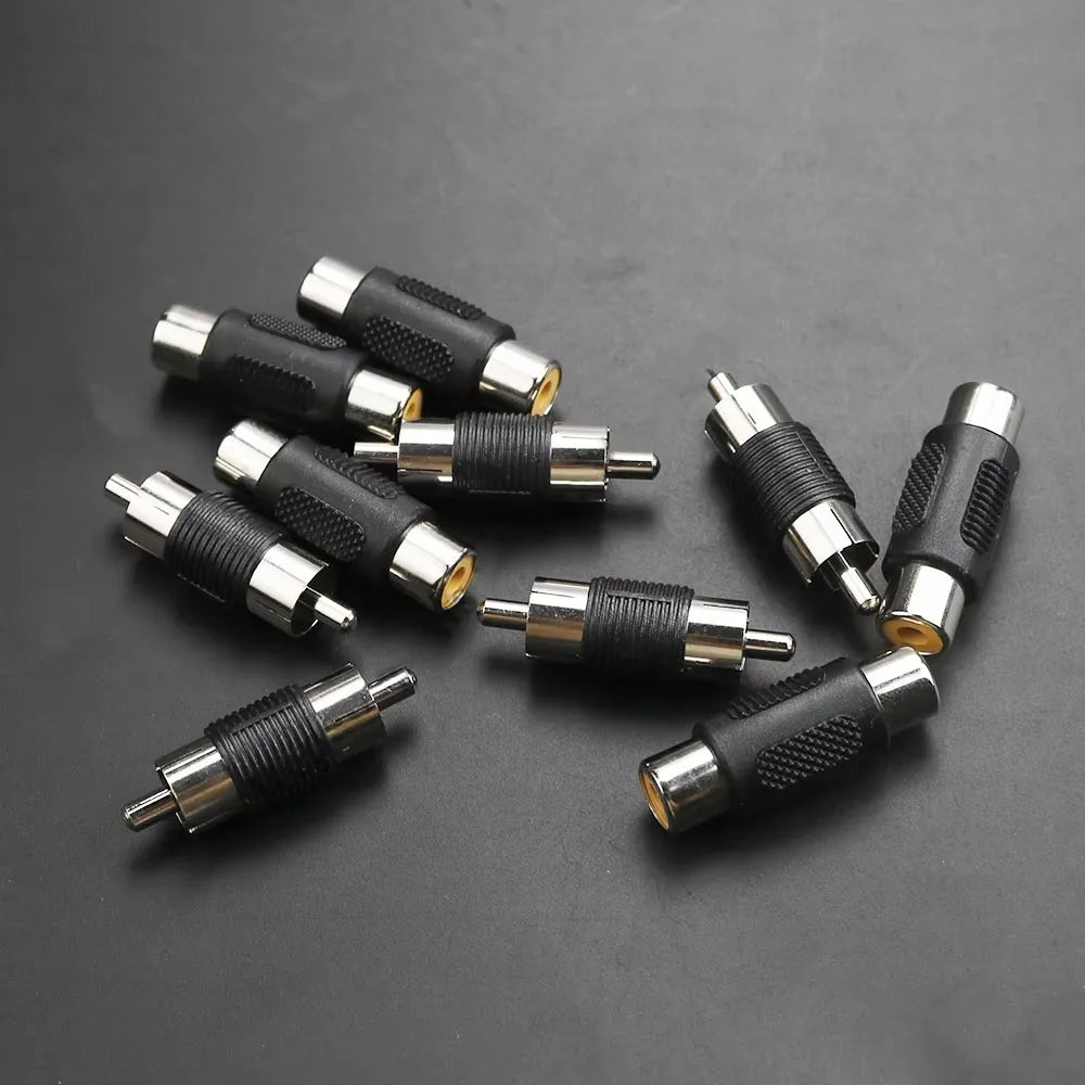 5pcs RCA Male To Male Coupler Female To Female Adapter AV Cable Plug Video Audio CCTV Extension Connector Peaceful Pleasures Health and Wellness