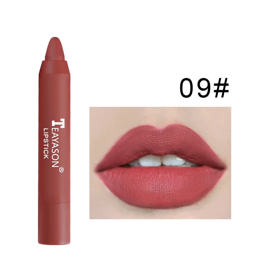TEAYASON Velvet Matte Lip Crayon – Long-Lasting High Pigment
